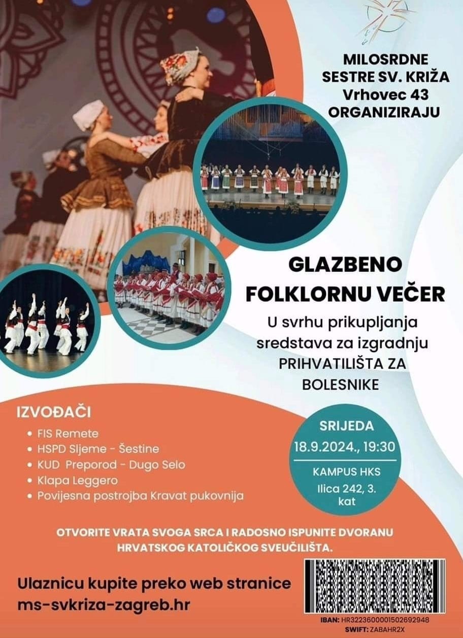 glazbeno folklorna vecer sestre plakat