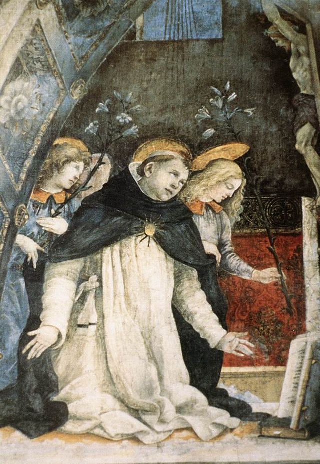 Filippino Lippi Scene from the Life of St Thomas Aquinas detail WGA13137