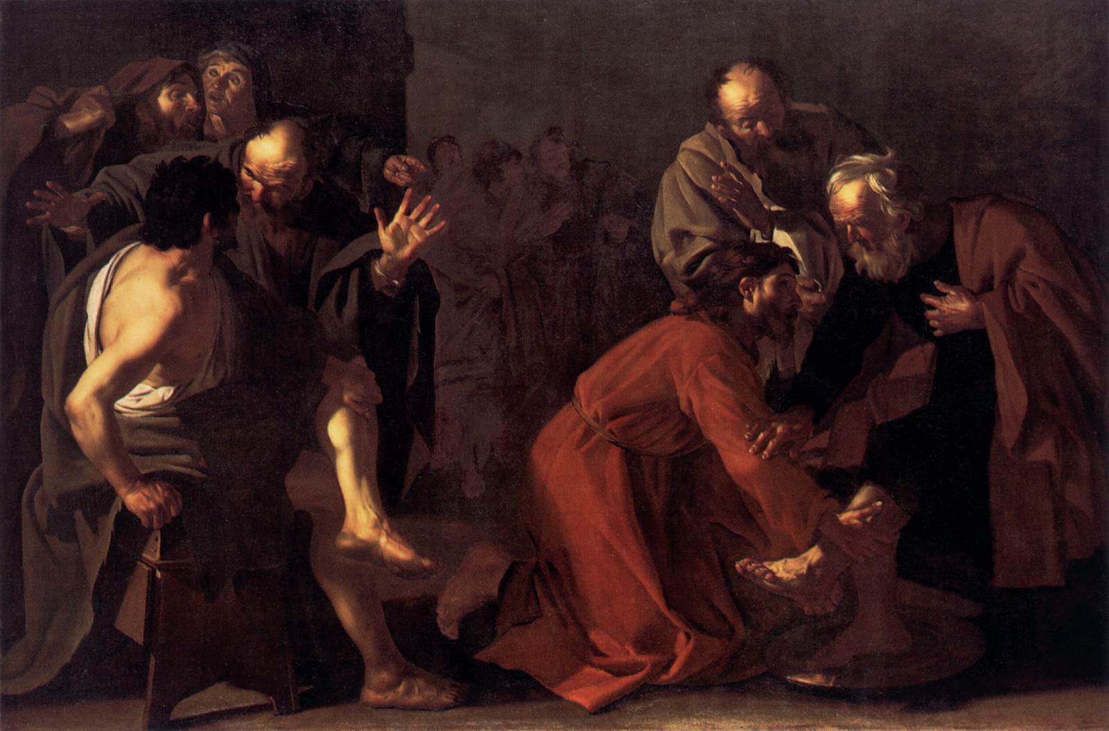 Dirck van Baburen Christ Washing the Apostles Feet WGA1090