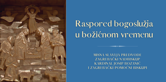Raspored bogoslužja u božićnom vremenu 2022